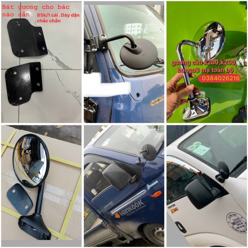 Gương cầu mạ crom inox hàng Korea cho các dong xe Kia - Huynhdai