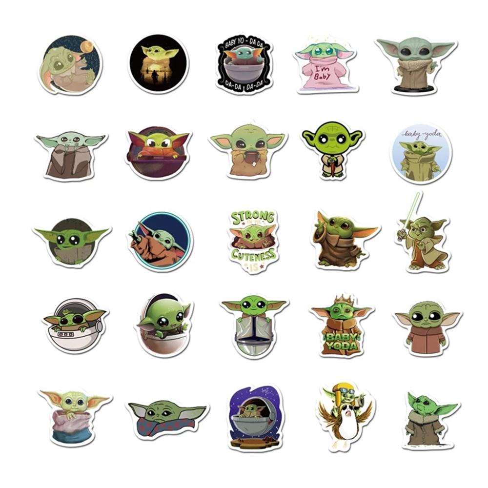 Bộ 50 Miếng Dán Họa Tiết Hoạt Hình Graffiti Dùng Trang Trí Laptop / Ván Trượt / Xe Hơi