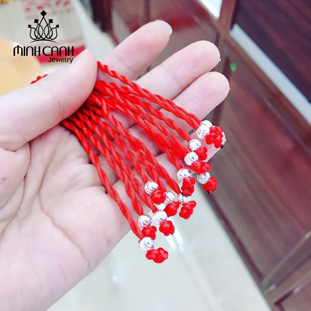 Vòng Tay Chỉ Đỏ Mix Bi Bạc Ta Mang Lại May Mắn - Minh Canh Jewelry | BigBuy360 - bigbuy360.vn