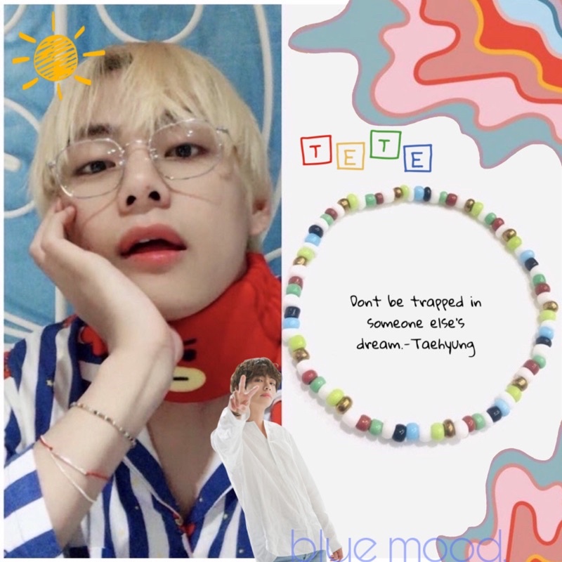 Vòng tay handmade hạt cườm Inspired V BTS