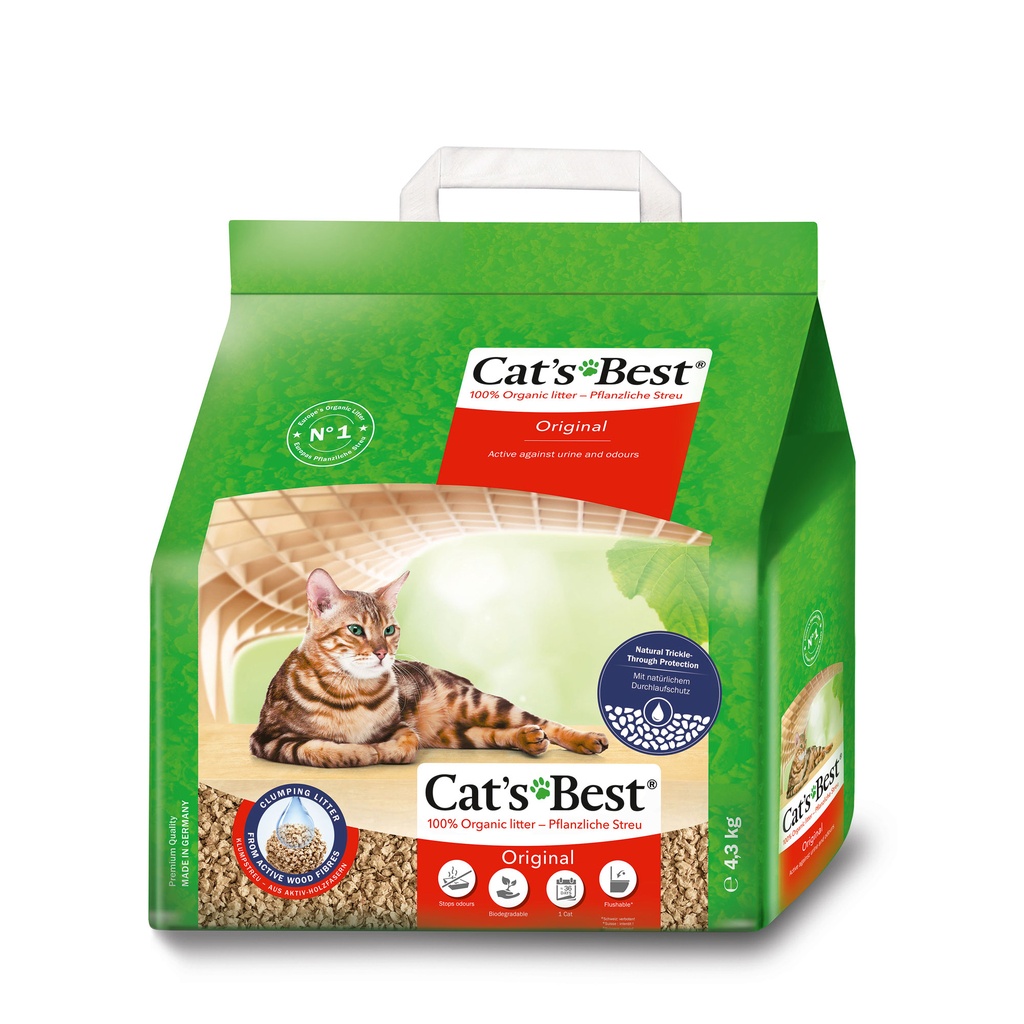 CÁT VỆ SINH HỮU CƠ VÓN CỤC KHỬ MÙI VÀ VI TRÙNG CAT'S BEST ORIGINAL