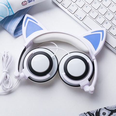 Tai Nghe Headphone Tai Mèo - TTLIFE Xinh Xắn - Có Đèn Led Siêu Cute