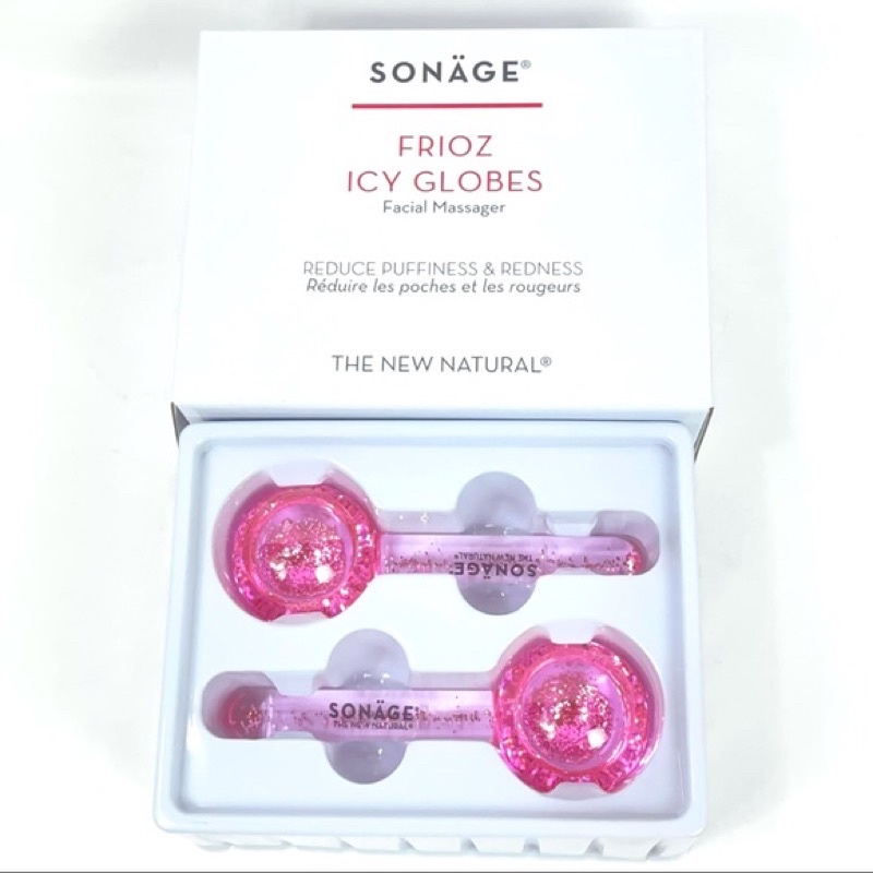 Cặp quả cầu đá lăn massage mặt và mắt Sonage FRIOZ ICY GLOBES FACIAL MASSAGER