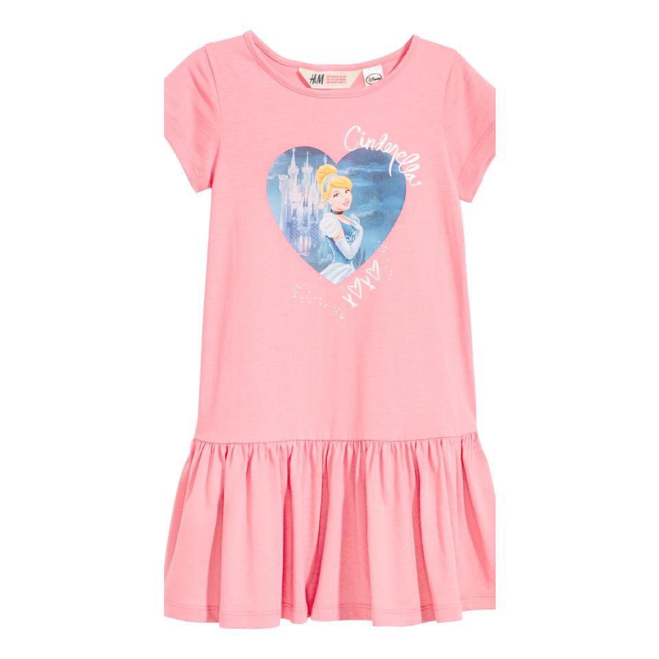 Mã 8932: Váy H&M bé gái toàn mẫu Mickey, Elsa, vải dư, chất vải cotton và hình in đẹp