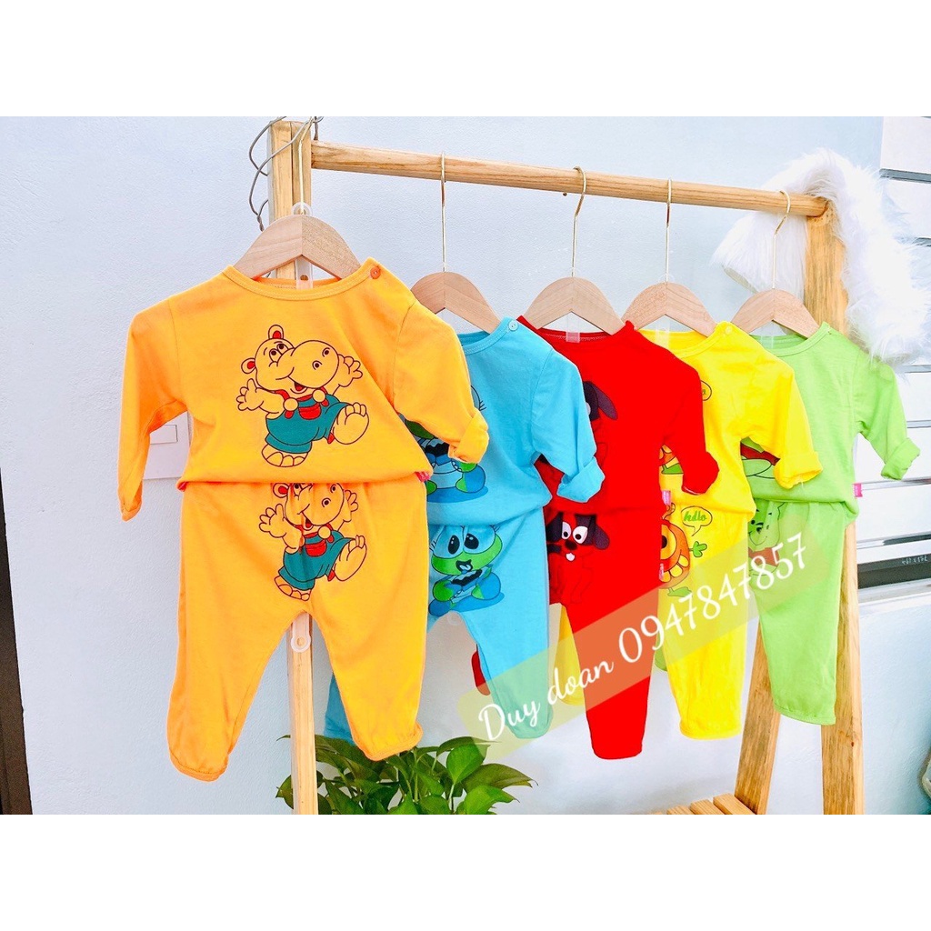 Combo 5 bộ cho bé, bộ dài bé Trai , bé gái, ( set dài gấu ) size 3-14kg
