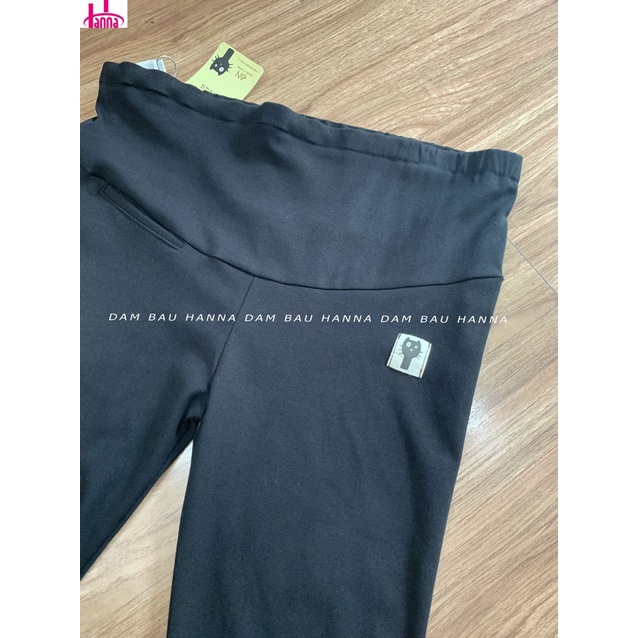 [Size 40 đến 80kg] Quần bầu legging dài cạp cao thun cotton loại 1 dày vừa phải co dãn thoải mái mát không xù