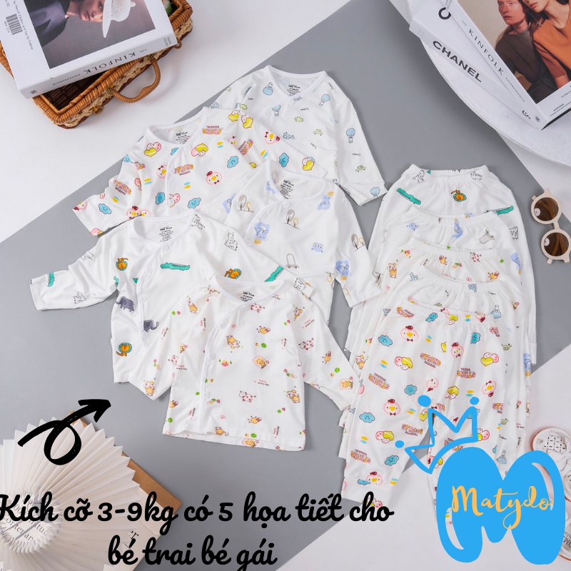 Quần áo sơ sinh bé trai bé gái màu trắng mùa hè giá rẻ đồ sơ sinh cho bé HG trắng SS25