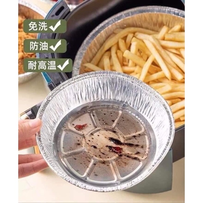 Combo 10 giấy lót bạc cho nồi chiên không dầu size 22cm