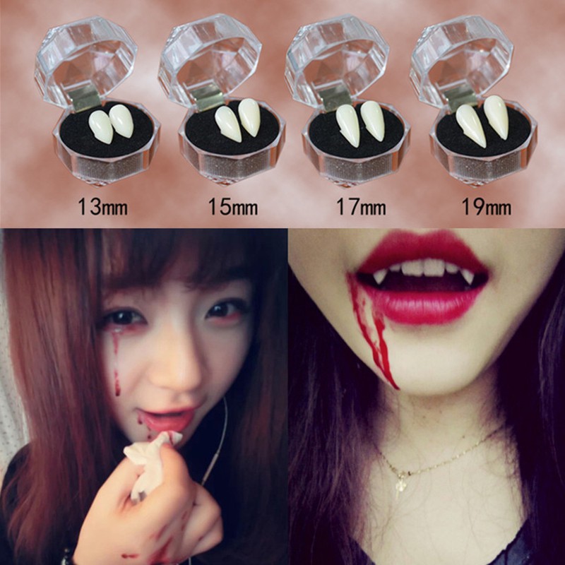 Sale 73%  1 CẶP Răng nanh hóa trang ma cà rồng cho lễ Halloween, Giá gốc 34000đ - 2G26