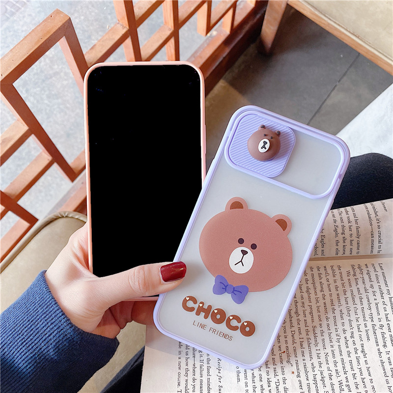 ốp điện thoại In Hình Gấu Brown Và Thỏ Cony Đáng Yêu Cho Iphone 12 Pro Max 11 Pro Xs Max Xr X Iphone 8 7 6 Plus