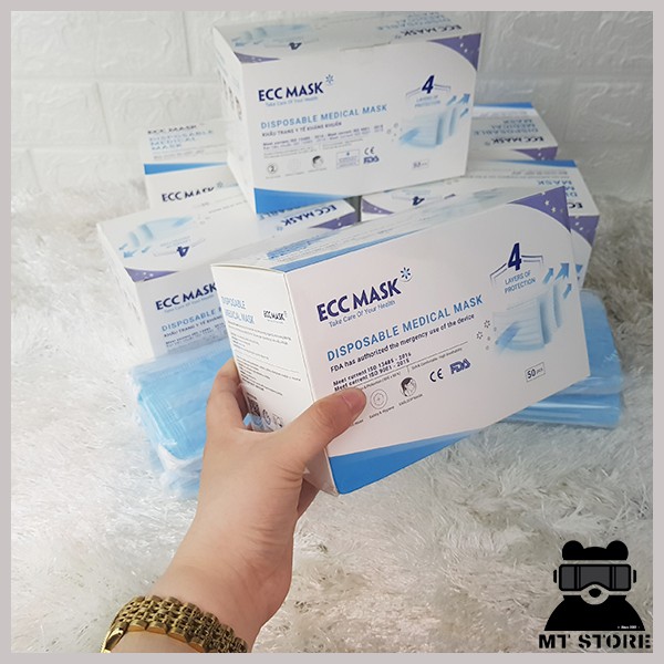 Khẩu trang y tế 4 lớp kháng khuẩn ECC MASK chính hãng - Hộp 50 cái (hàng có sẵn), ảnh thực tế | BigBuy360 - bigbuy360.vn