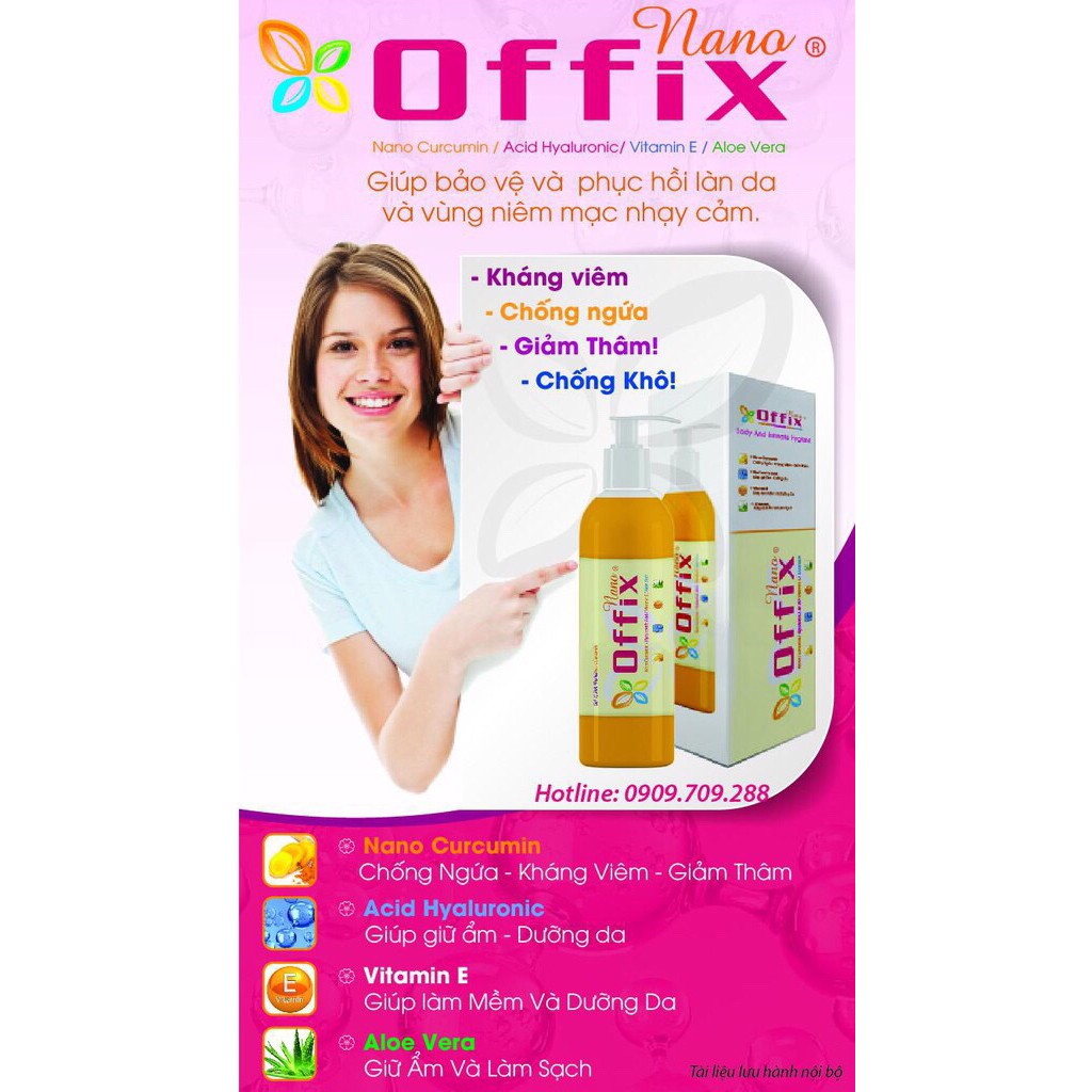Combo 3 tặng 1 Gel vệ sinh phụ nữ OFFIX nano 180 ml ( tinh chất Nghệ )