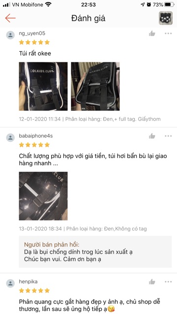 Colkids túi đeo chéo phan quang, ảnh thật và video