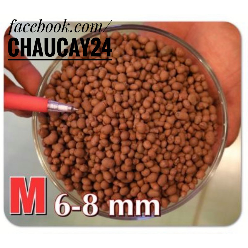 Hạt đất nung size lớn 6-8 mm  keramzit siêu nhẹ trồng cây thủy canh, rau mầm, phong lan, cây hoa kiểng