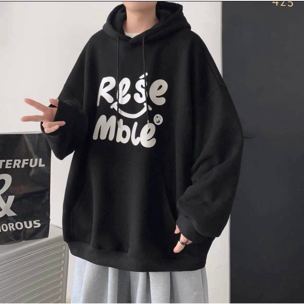Áo Hoodies Nam - Áo Khoác Nỉ Chui Đầu Nón Lớn 2 Lớp Form rộng Che Nắng In Chữ Đẹp Siêu Hot NEW UNISEX