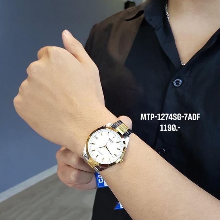 [SANG TRỌNG] Đồng hồ nam dây kim loại Casio Standard MTP-1274SG-7ADF chính hãng Anh Khuê