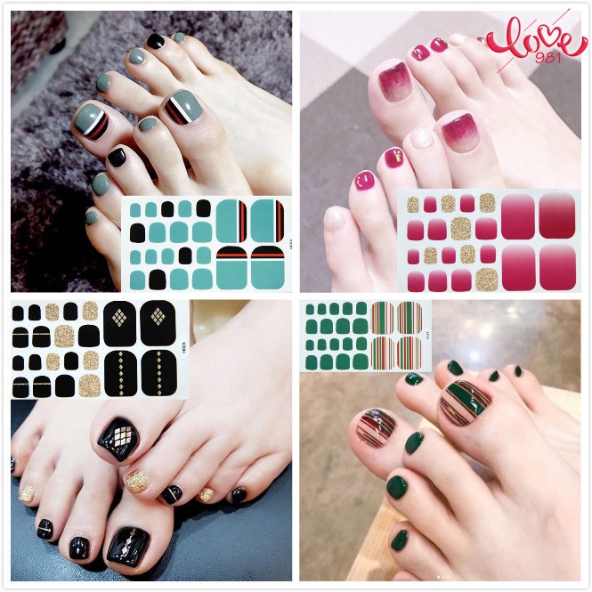 Miếng Dán Móng Chân Chống Thấm Nước Họa Tiết Hoạt Hình Nhật Bản Dễ Thương