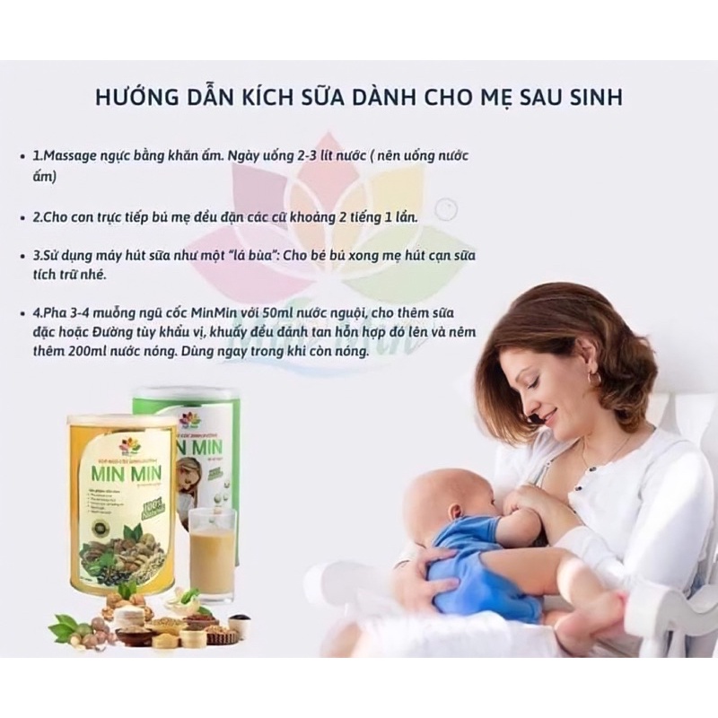 Ngũ Cốc Lợi Sữa - Mẫu mới 29 loại Hạt, Bột Ngũ Cốc Min Min (500GAM)