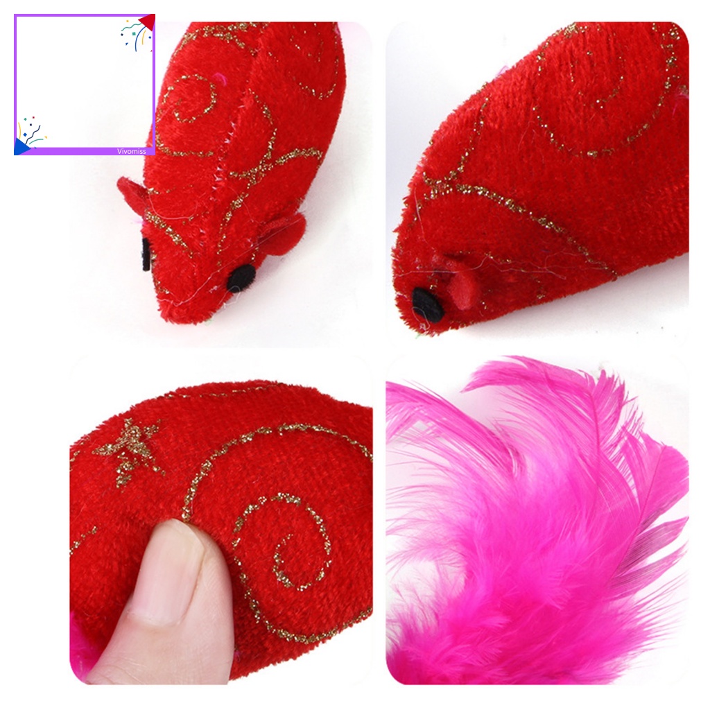 Đồ Chơi Nhồi Bông Giảm Căng Thẳng Kèm Catnip Mừng Năm Mới Cho Mèo Cưng