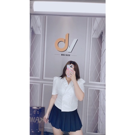 (Dung Vũ Bigsize) Áo cổ vest viền chỉ 60-90kg | BigBuy360 - bigbuy360.vn