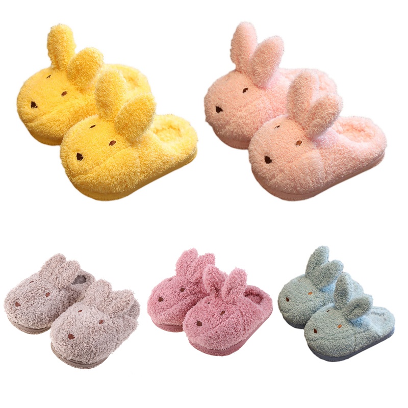 Dép Bông Đi Trong Nhà Hình Thỏ Hoạt Hình Cho Trẻ Em