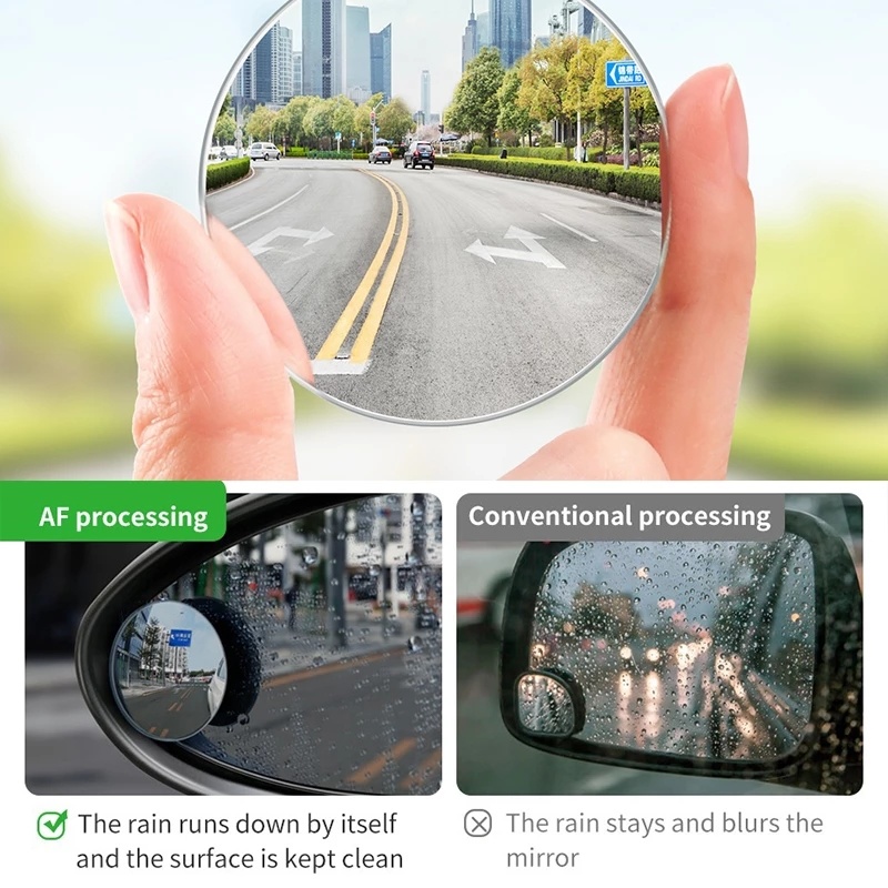 Gương cầu lồi xoay 360 độ, gắn gương chiếu hậu XOÁ ĐIỂM MÙ cho xe ô tô- 1 bộ 2 chiếc