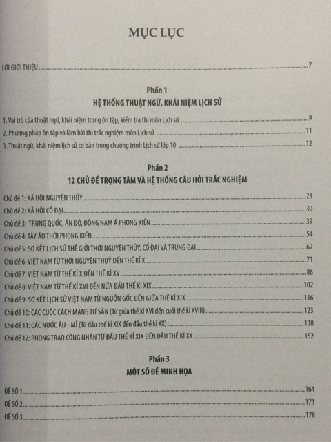 Sách - Hệ thống thuật ngữ và 12 chủ đề trọng tâm ôn thi trắc nghiệm Lịch sử Lớp 10