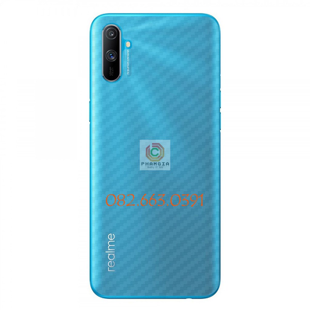 Miếng dán mặt lưng skin carbon Realme C3