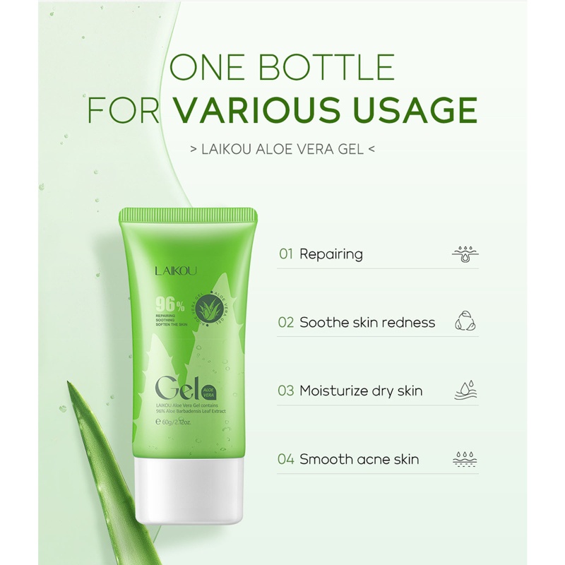 Gel Lô Hội Hữu Cơ Nguyên Chất Trị Cháy Nắng Và Giảm Gàu 2 12 Oz YOUYO