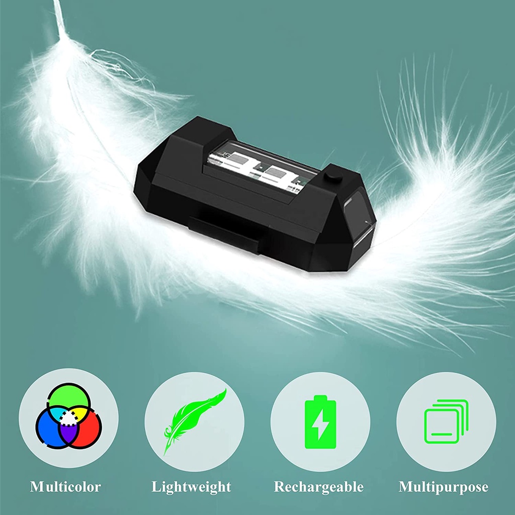 [Đèn máy bay] Đèn nháy cảnh báo độ sáng cao 7 màu cho đèn LED ô tô và xe máy Đèn nhấp nháy