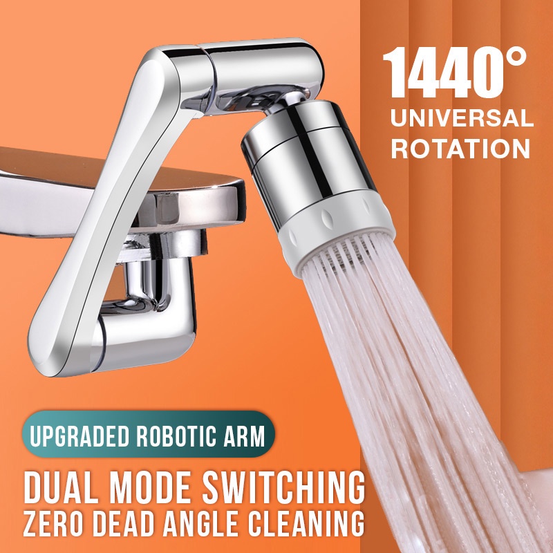 Đồng Kim Loại 1440° Đầu Lọc Gắn Vòi Nước Giúp Tiết Kiệm Nước Tiện Dụng