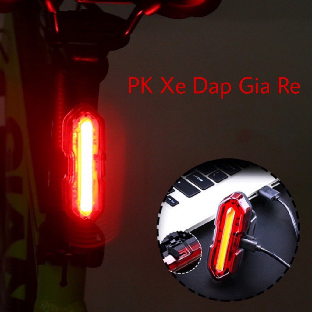 Đèn hậu xe đạp cao cấp HYD-186, đèn hậu xe đạp 2 màu trắng đỏ - PK Xe Dap Gia Re