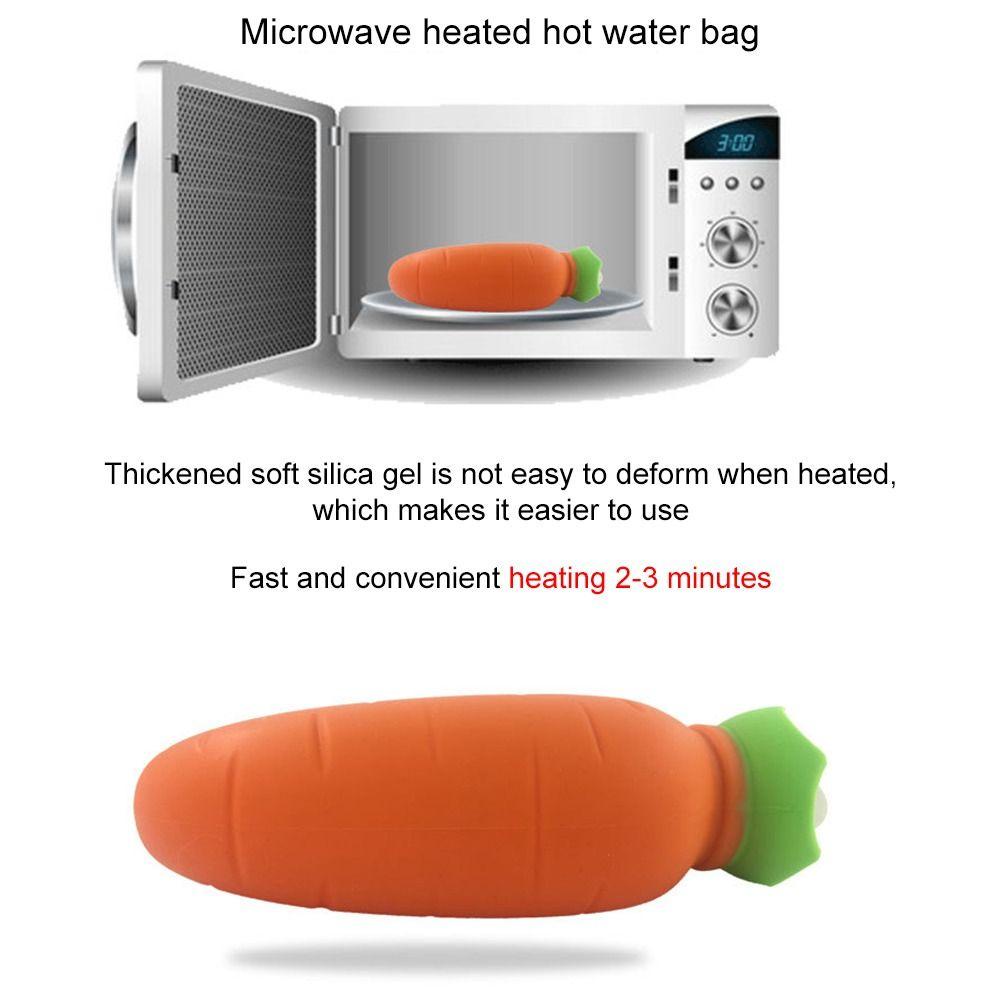 Túi Chườm Nước Nóng Bằng Silicone Hình Củ Cà Rốt