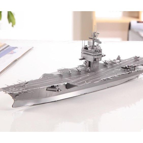 Mô Hình Lắp Ghép 3D Kim Loại Tự Ráp Piececool Tàu Sân Bay USS Enterprise CVN-65 - Chưa Lắp