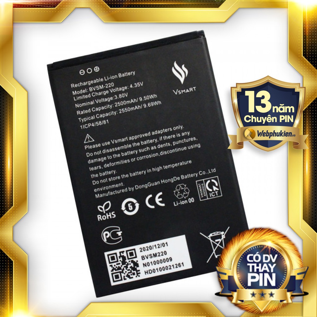 Pin Zin cho Vsmart Bee BVSM-220 dung lượng 2550mAh