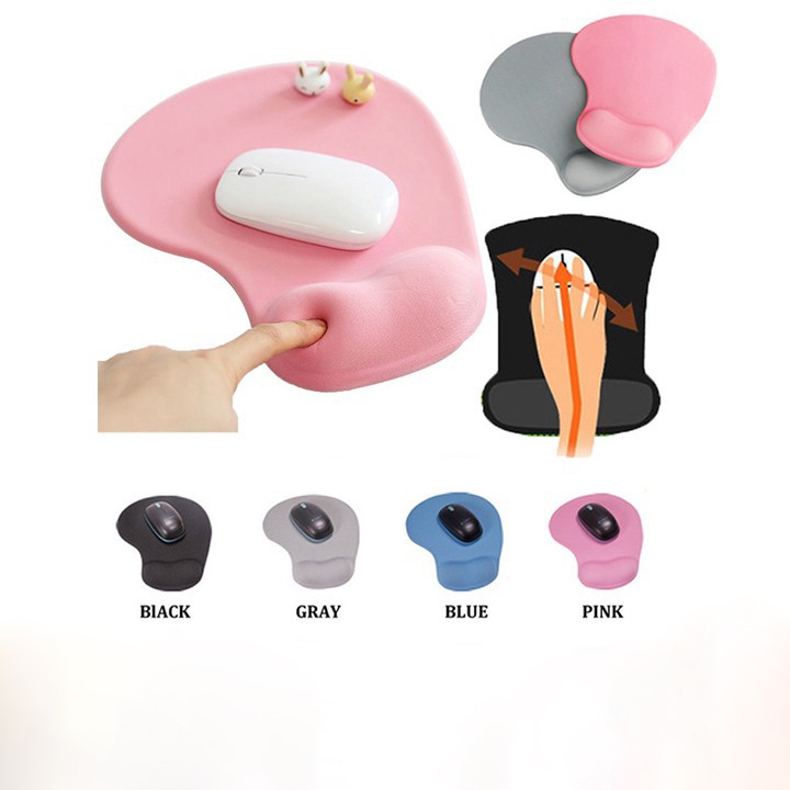 Loại 1-Miếng Lót Chuột Silicone Mút Đệm Êm Chống Mỏi Cổ Tay Tăng Khả Năng Di Chuyển, Chống Giật Cho Các Game Thủ