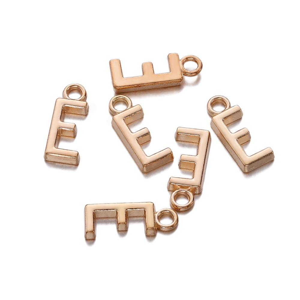 Bộ 30 Phụ Kiện Làm Trang Sức Hình Chữ Cái Tiếng Anh Bằng Hợp Kim Màu Vàng