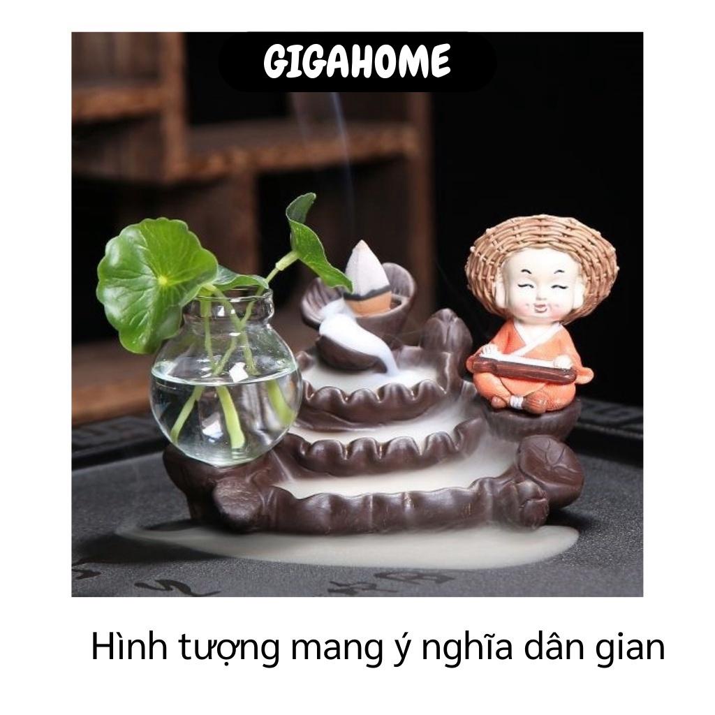 Bộ Tượng Chú Tiểu GIGAHOME Combo 4 Tượng Chú Tiểu Đội Nón Trang Trí Xe Hơi, Bàn Làm Việc 9657