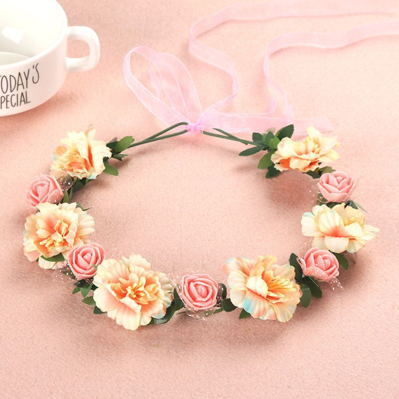 Băng Đô Cài Tóc Hình Hoa Hồng Dễ Thương 6 Màu Lựa Chọn