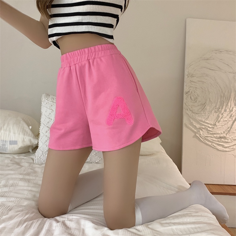 SUXI Quần ngắn ống rộng Màu Sắc Đơn Giản Phong Cách Thể Thao Thời Trang Mùa Hè Cho Nữ