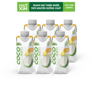 Nước dừa xiêm thơm Cocoxim 330ml combo 6 hộp