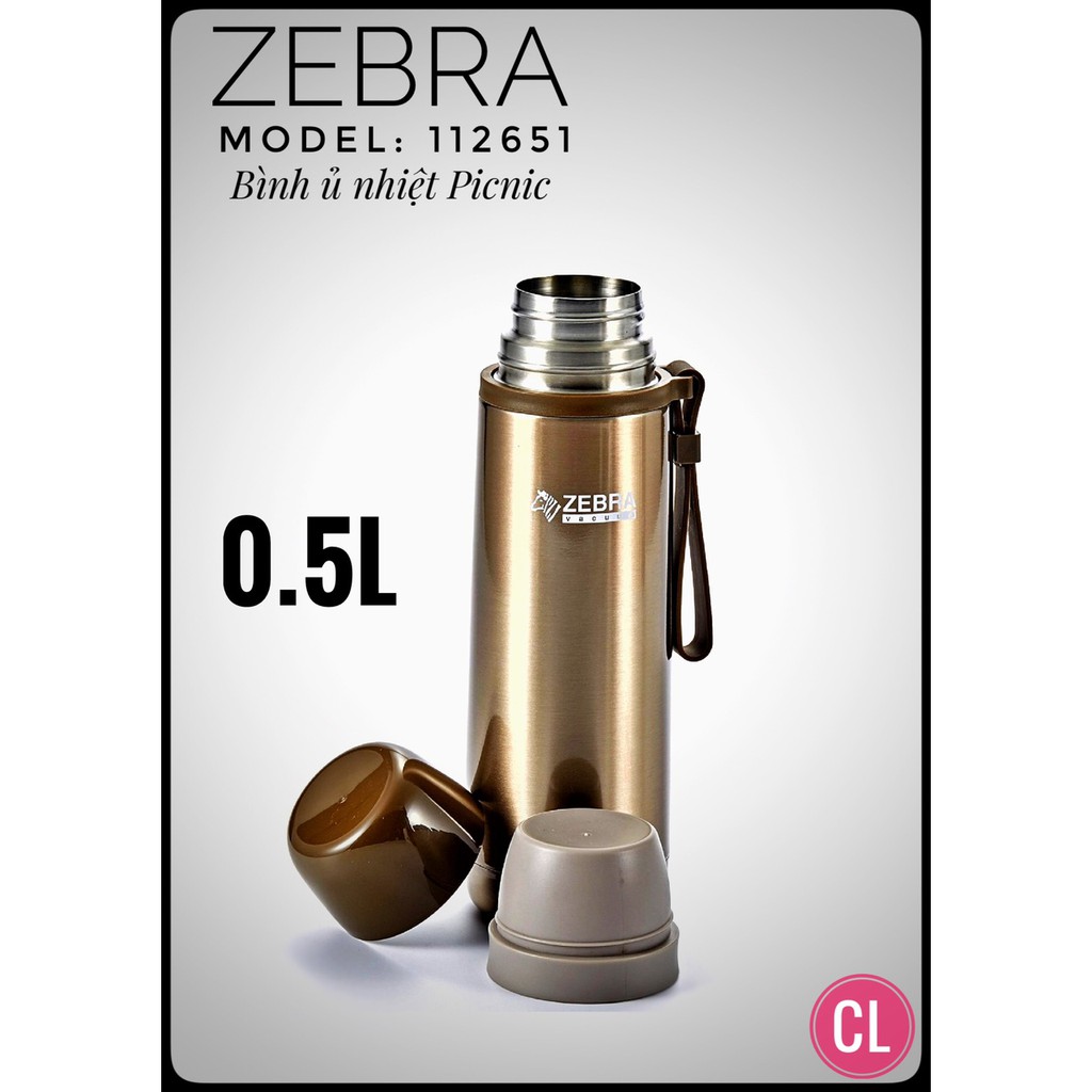 Bình Giữ Nhiệt Zebra Picnic 0.5L-112651 Thái Lan