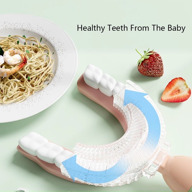 Bàn chải đánh răng chữ u cho bé yêu.
