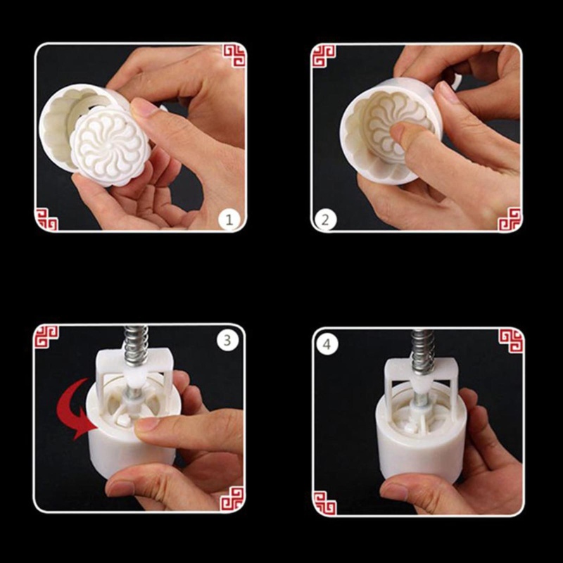 One mooncake mold festival diy hand press máy cắt bánh trung thu bánh ngọt trang trí tiện ích