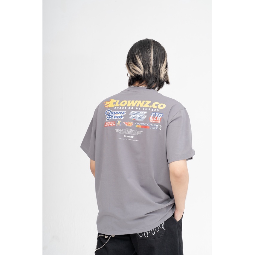 Áo thun tay lỡ local brand unisex Clownz.co Racing Team form rộng, chất cotton