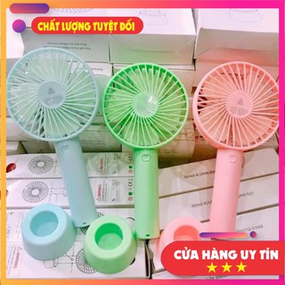 Quạt mini cầm tay  Hình thú dễ thương pin sạc - Có thể gập gọn