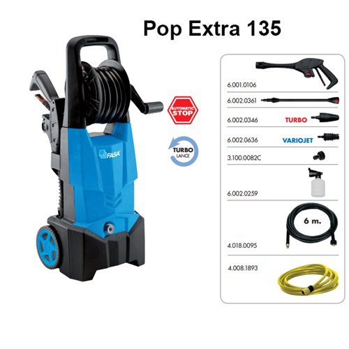 Máy phun xịt rửa xe áp lực cao Fasa Pop Extra 135