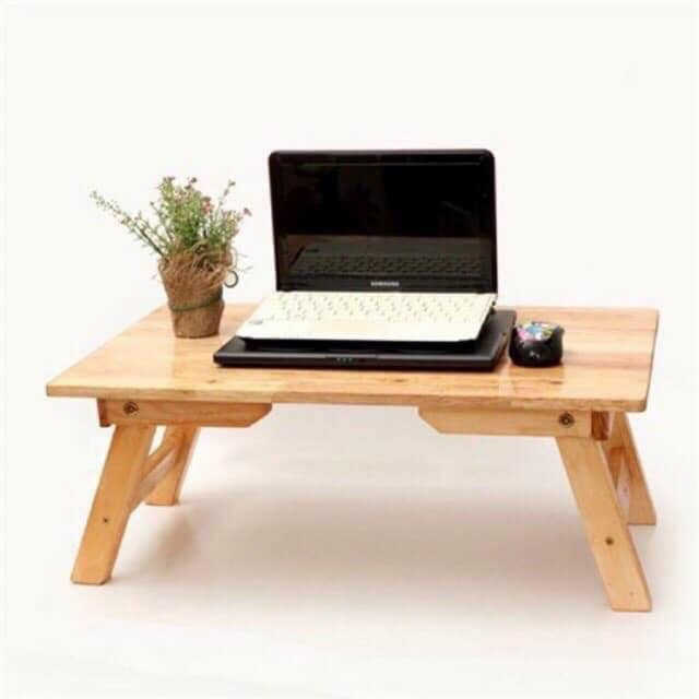 Bàn học gấp gọn để máy tính laptop bàn trà bệt gỗ thông chắc chắn