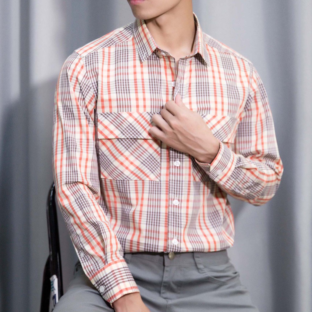 Áo Sơmi Kẻ Caro Chất Liệu Cotton Không Bai Xù, Màu Sắc Tươi Trẻ, Chống Nhăn Hoàn Hảo - POLIDO | BigBuy360 - bigbuy360.vn