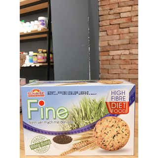 Bánh ăn kiêng yến mạch mè đen Fine Sunrise 178g